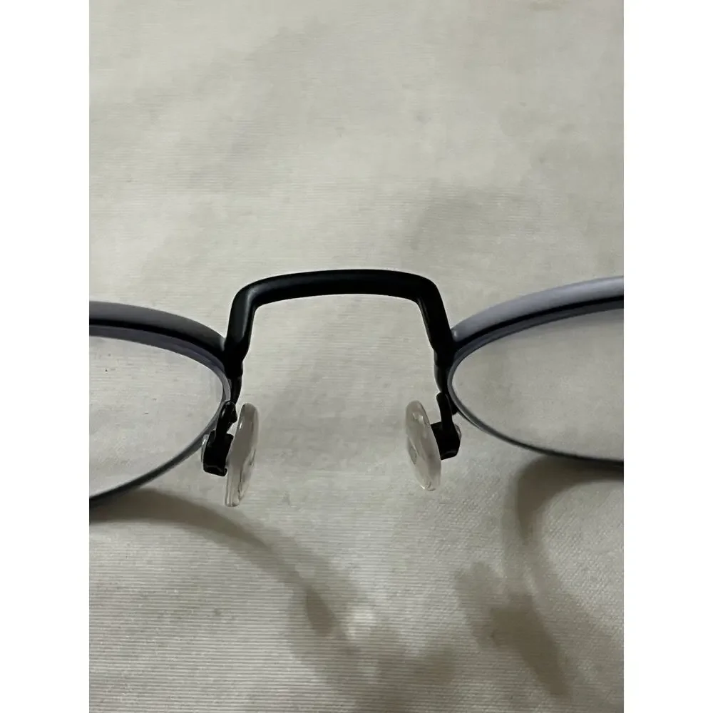 McAllister Eyeglasses Frames Black White Rim MC4500 54-19-140 Designer Round